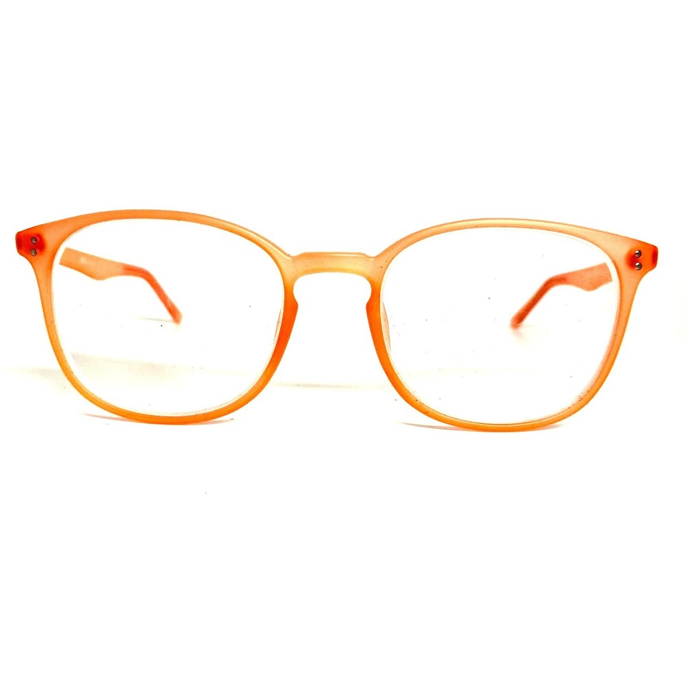 Ottoto‎ Round Matte Orange Eyeglasses Frames 48-20 C.108 140 Unisex Glasses